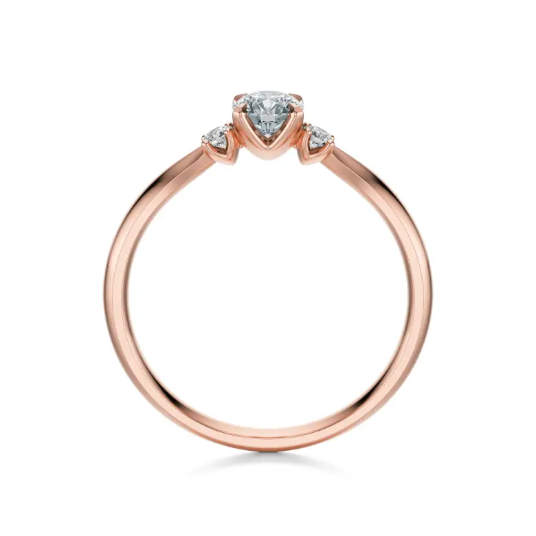 Pierścionek z różowego złota z diamentami AJPZ_129